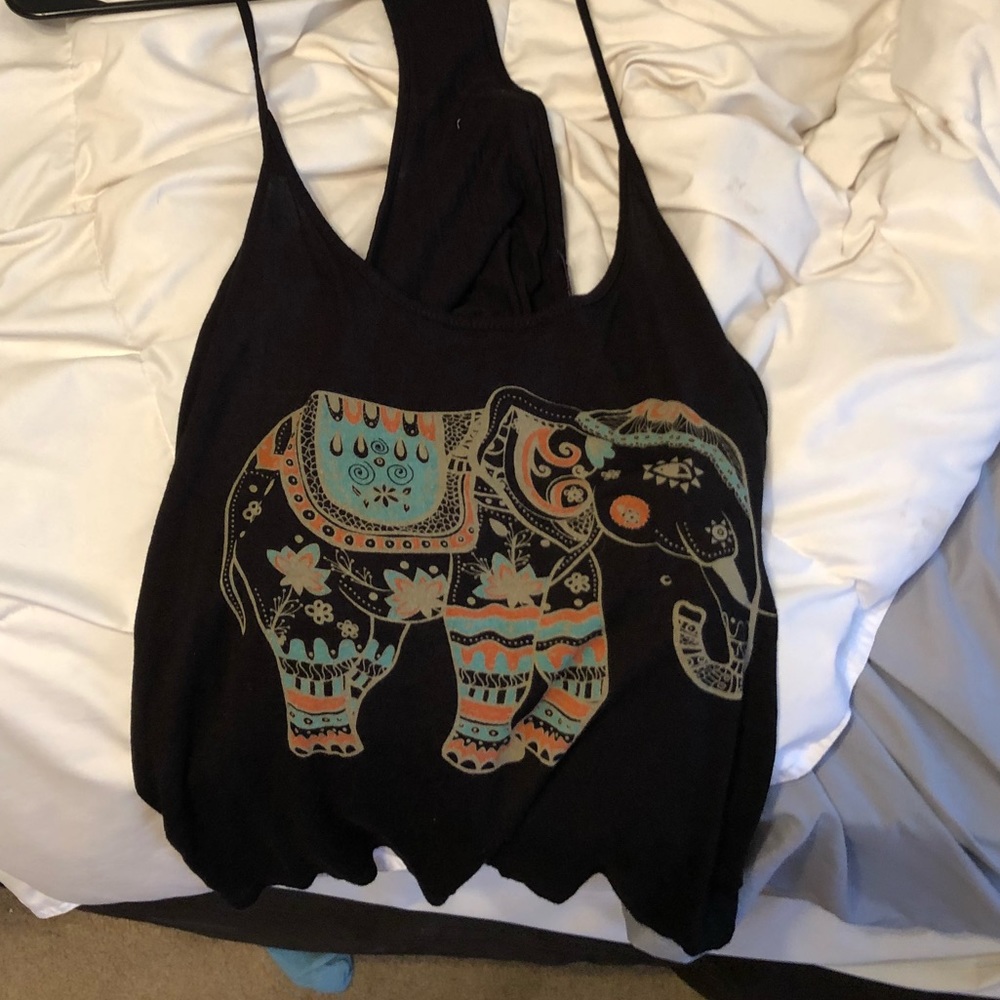Black elephant tank top